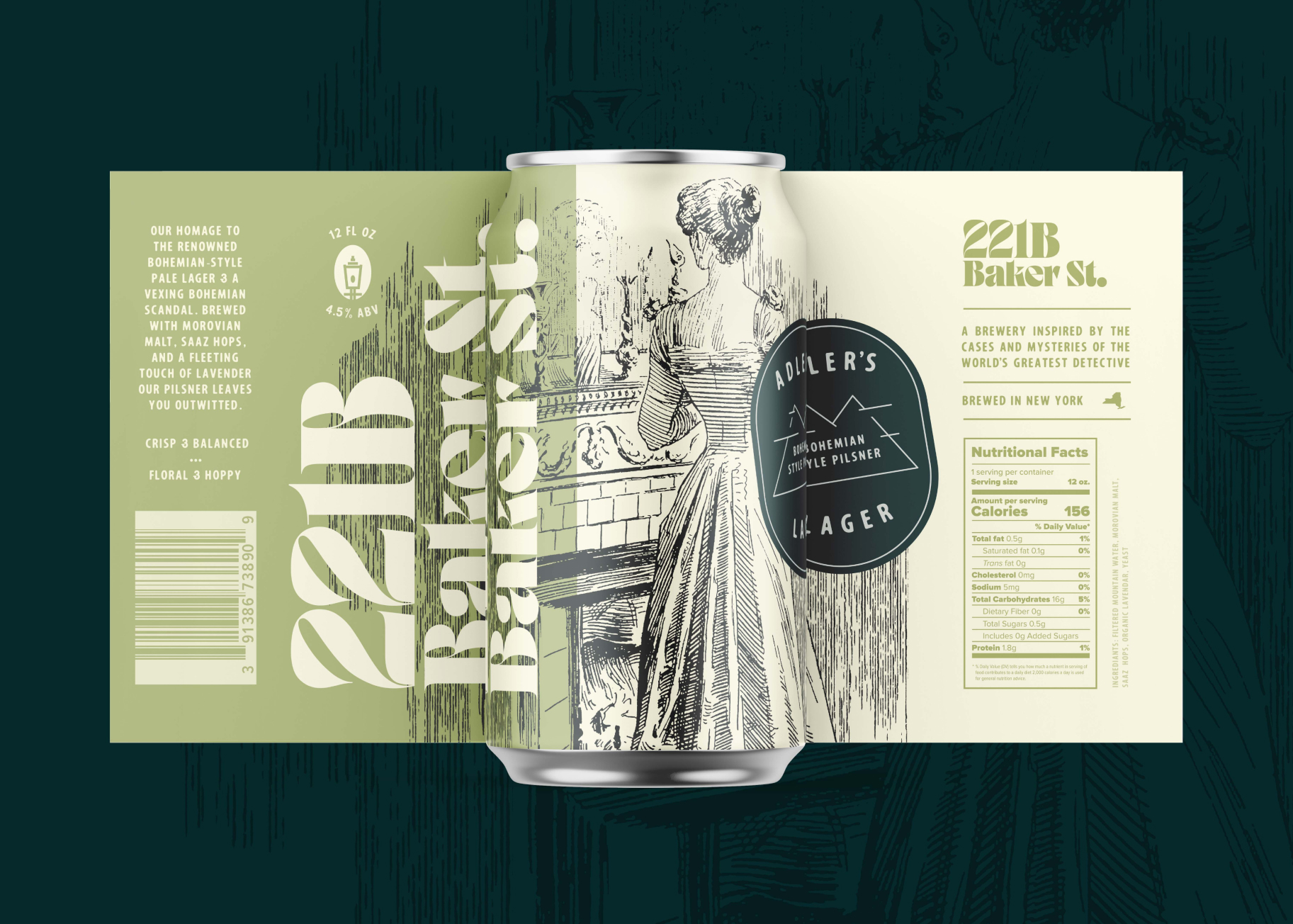 Can design for Adler's bohemian-style pale pilsner lager