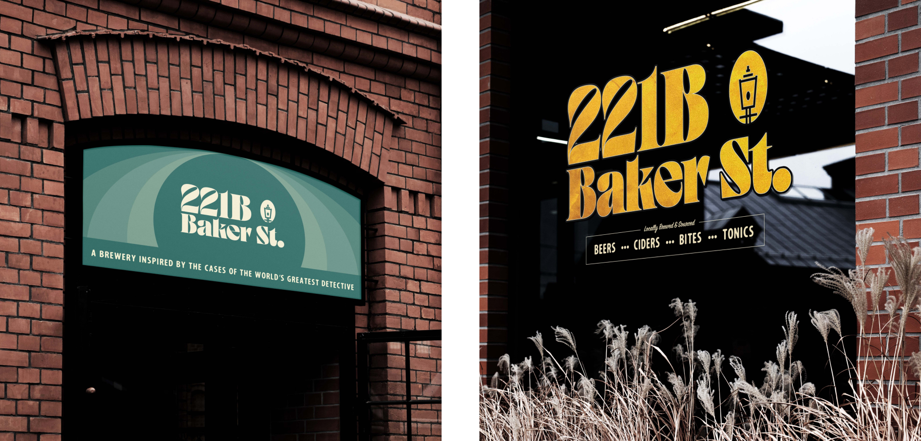 221B external signage & gold-leafed window