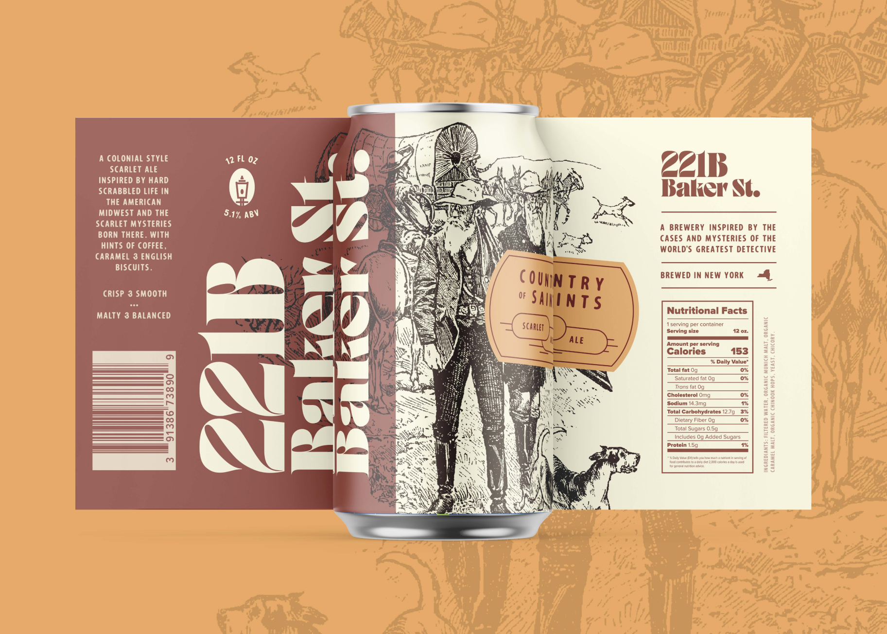 Can design for Country of Saints Scarlet Ale