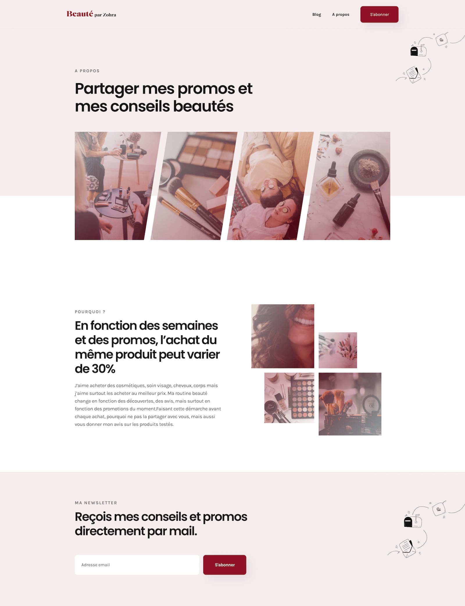 Photo du site web Beauté par Zohra