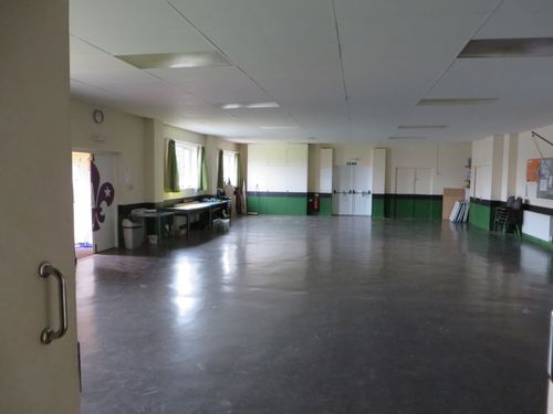 A view inside the scout hall
