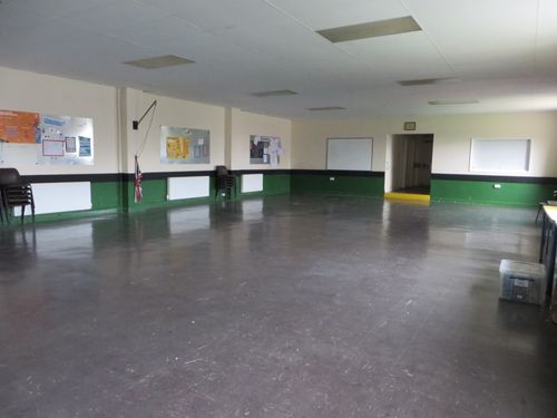 A view inside the scout hall
