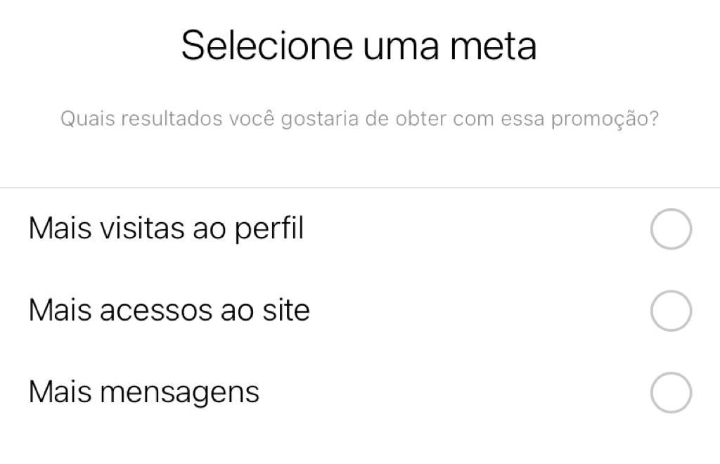 Captura de tela do impulsionamento nas redes sociais
