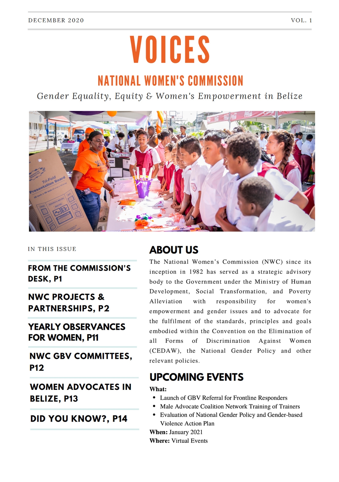 The National Women's Commission Belize Women's Rights Advocacy Organization