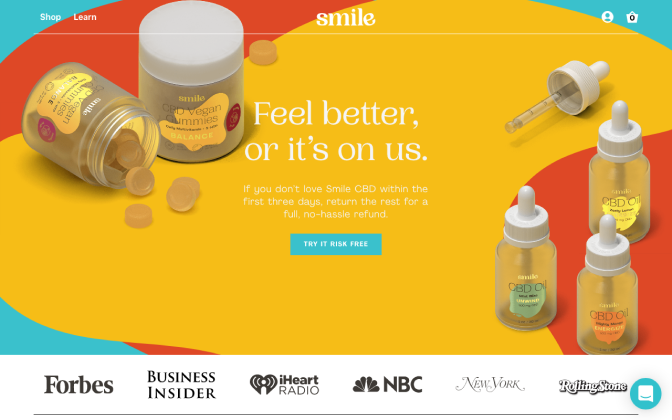 reasontosmile.com homepage header