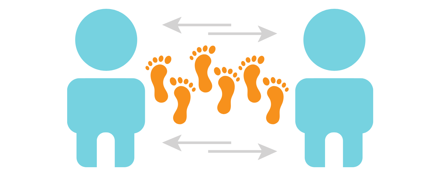 Social distance icon