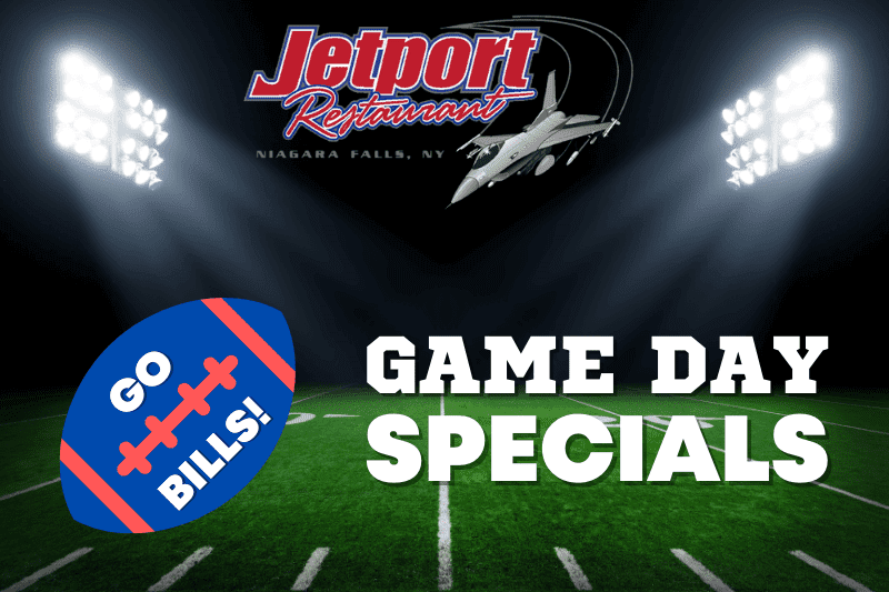JetPort Restaurant Game Day Specials graphic.
