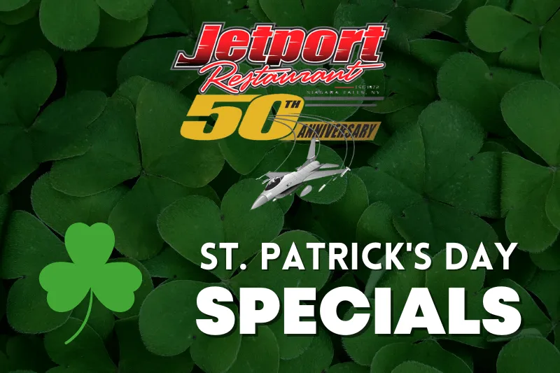 St. Patrick's Day specials at the JetPort Restaurant in Niagara Falls, NY.