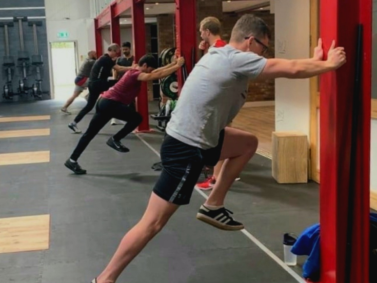 Group of people stretching