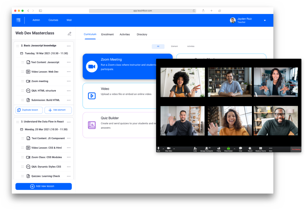 Cohort-Based Courses Platform | Teachfloor