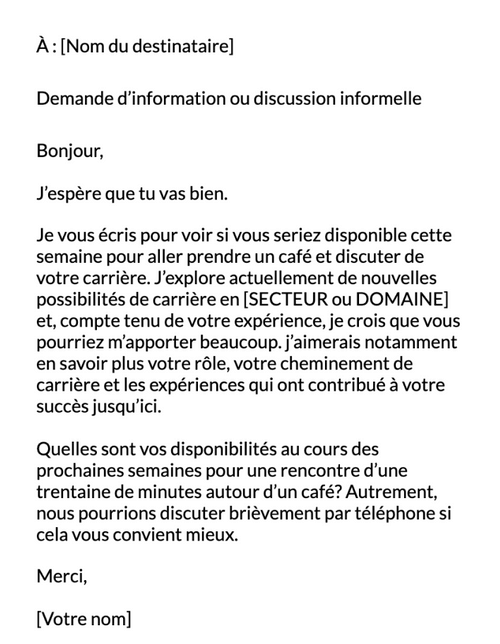 modeles de mails  de messages professionnels prepped