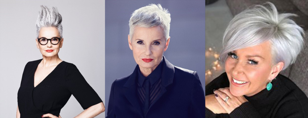 Short grey hair at any age