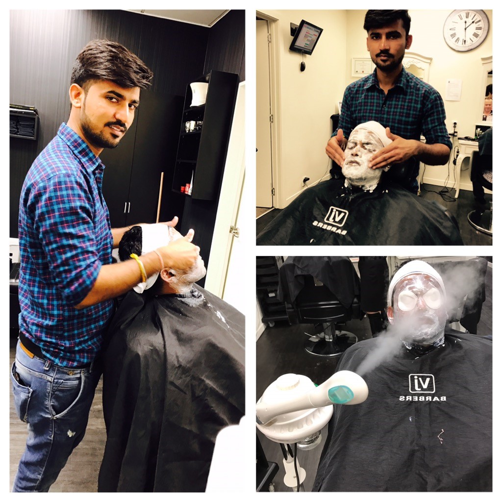 Men's facial VJ barbers