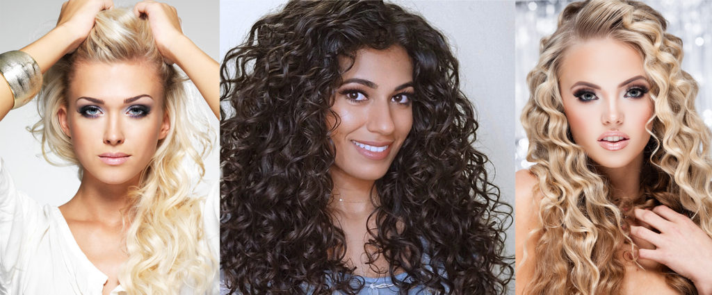 Ladies curl-montage hair style