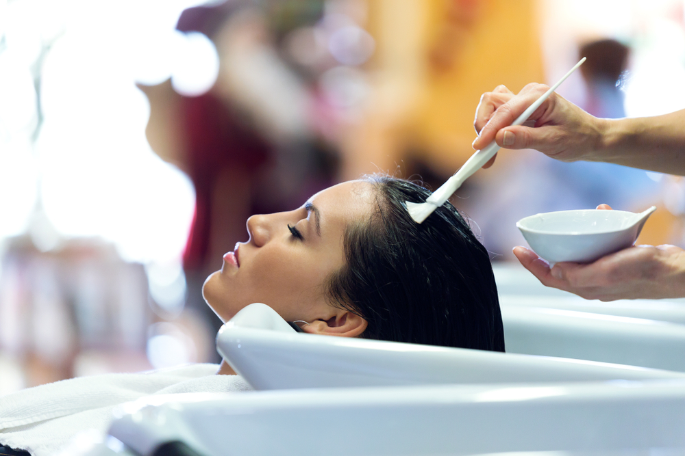 girl with luxury hair treatment