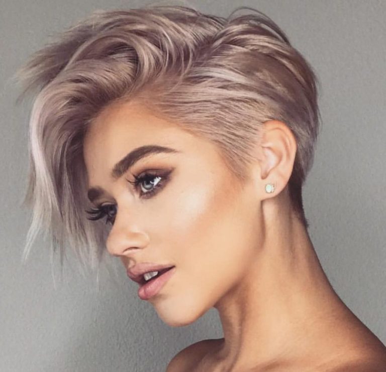 Colored Pixie Haircut for Ladies Short Hair