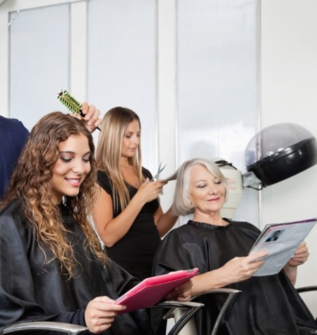 Hair consultation at Salon