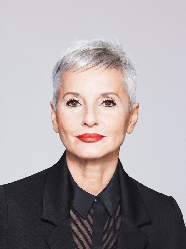 Short grey hair