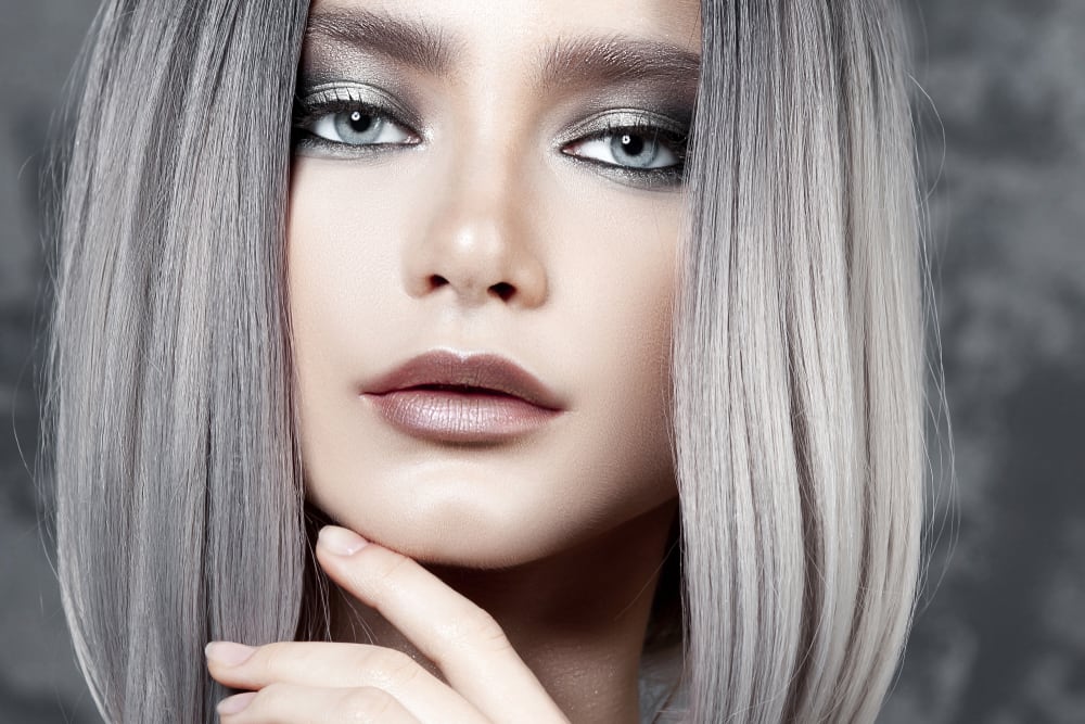 Grey long hair
