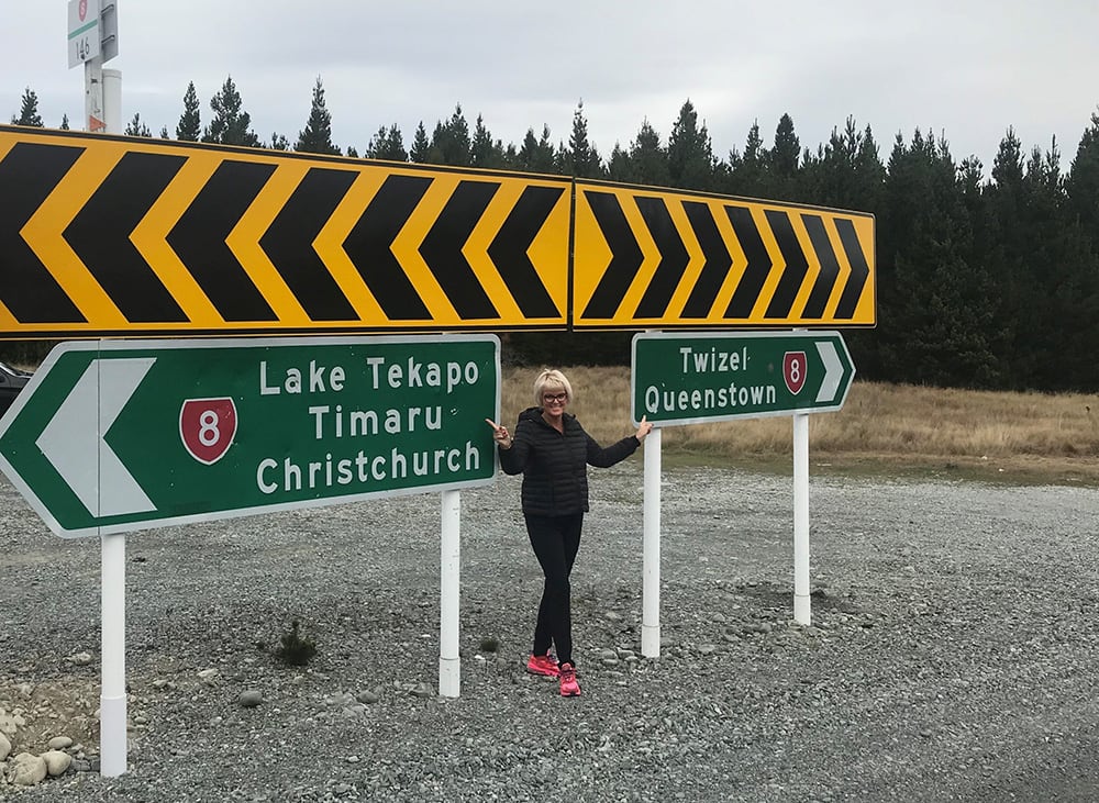 Vicki exploring New Zealand south