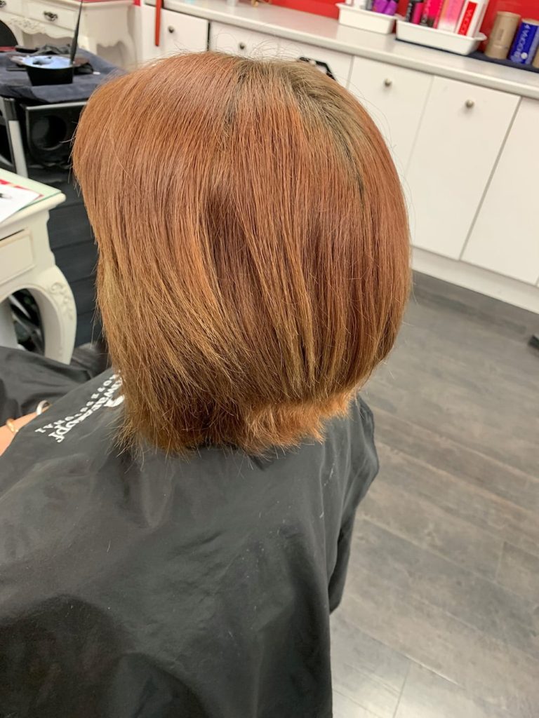 Before damaged uncoloured hair