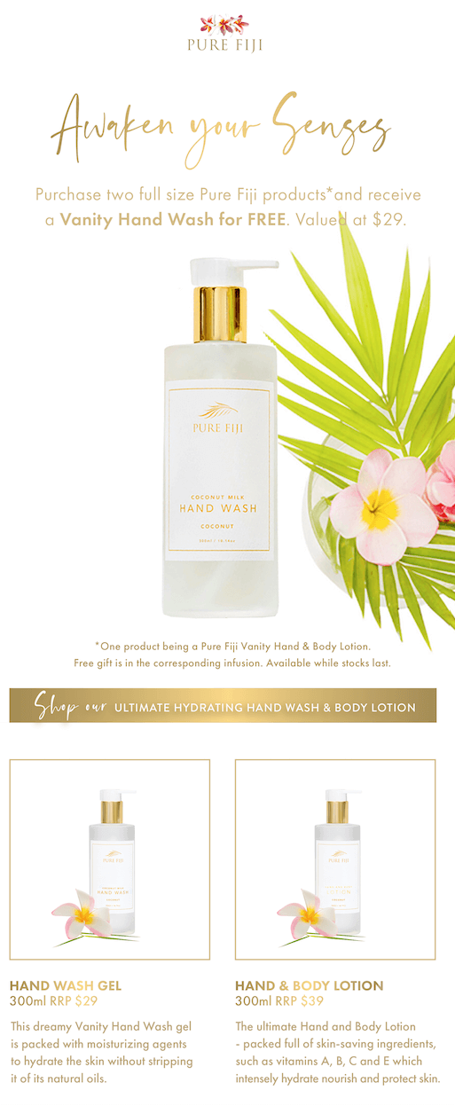 Pure Fiji gift with purchase awaken your senses