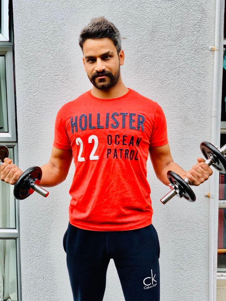 Kumar working out