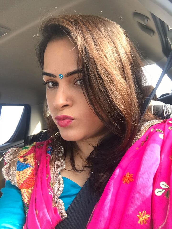 Pam in Indian attire