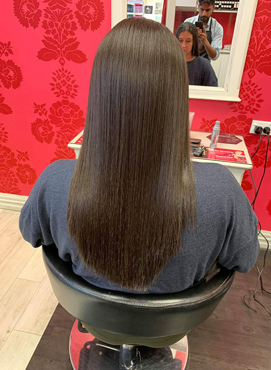 after permanent straightening