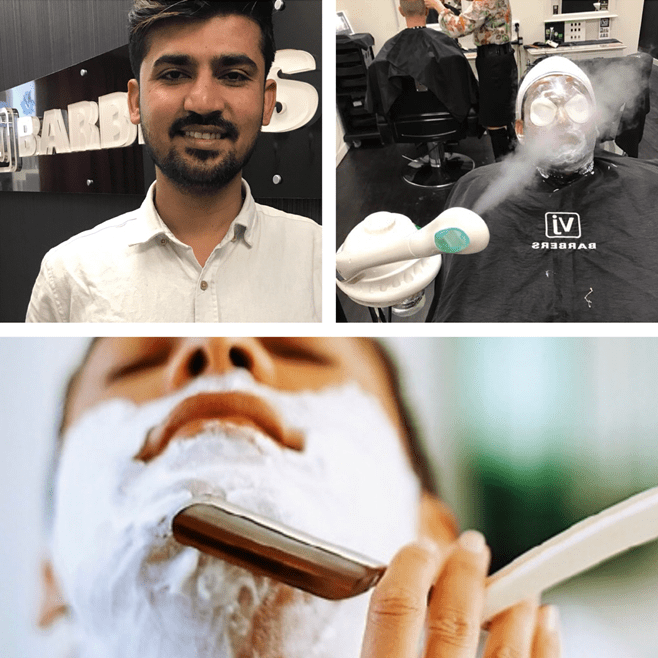 Hot steam shave