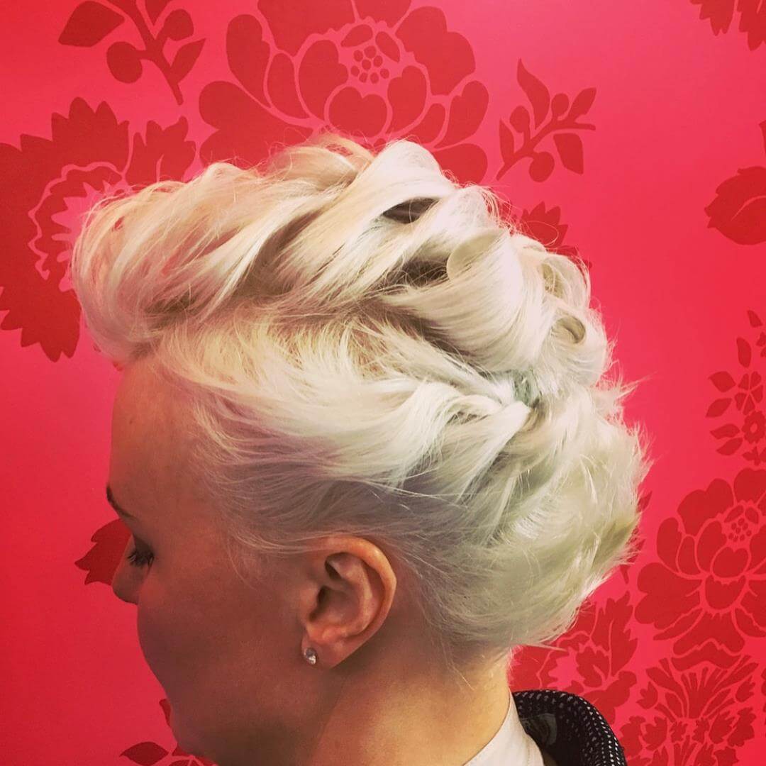 Short on trend fashion hair up, Styled by Daniel at V for Hair and Beauty Merivale