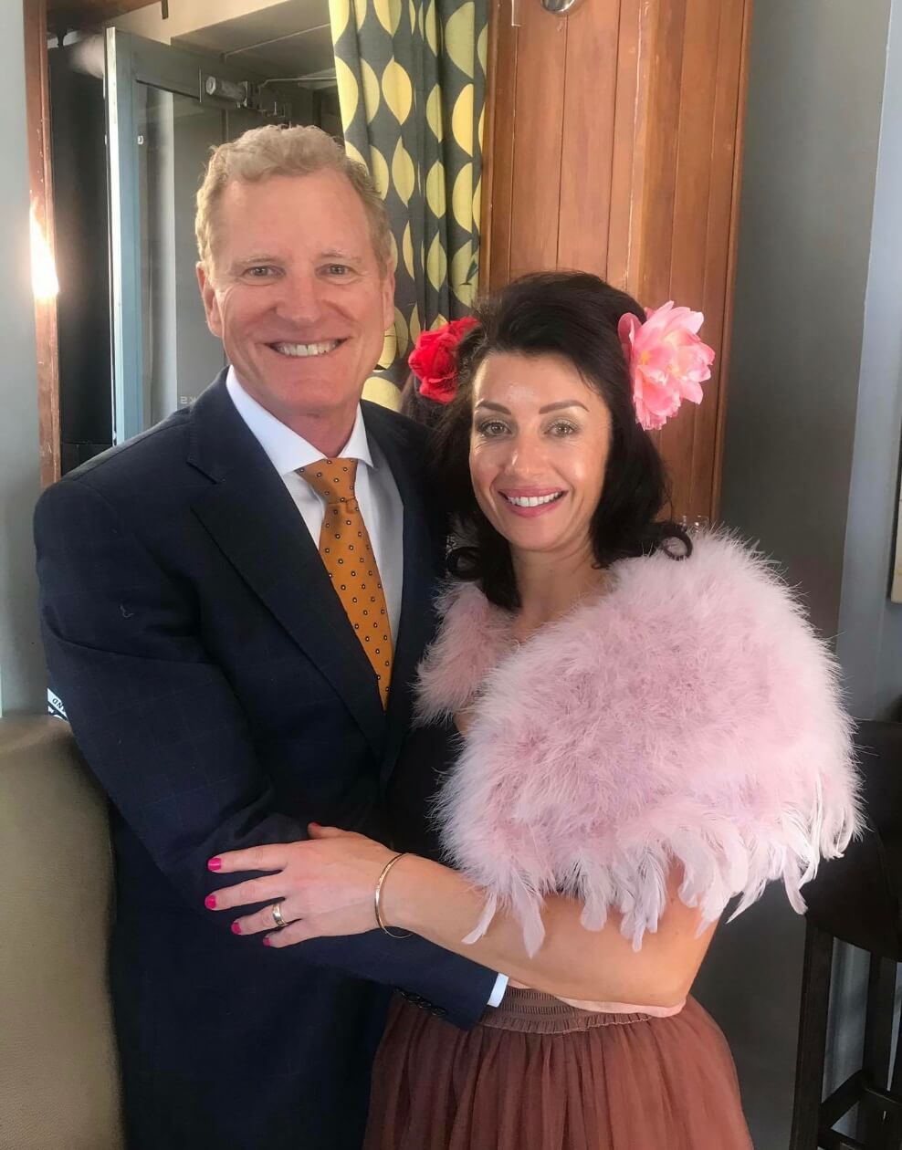 Melissa and her partner Best dressed couple, winning a night for two at The George Hotel.