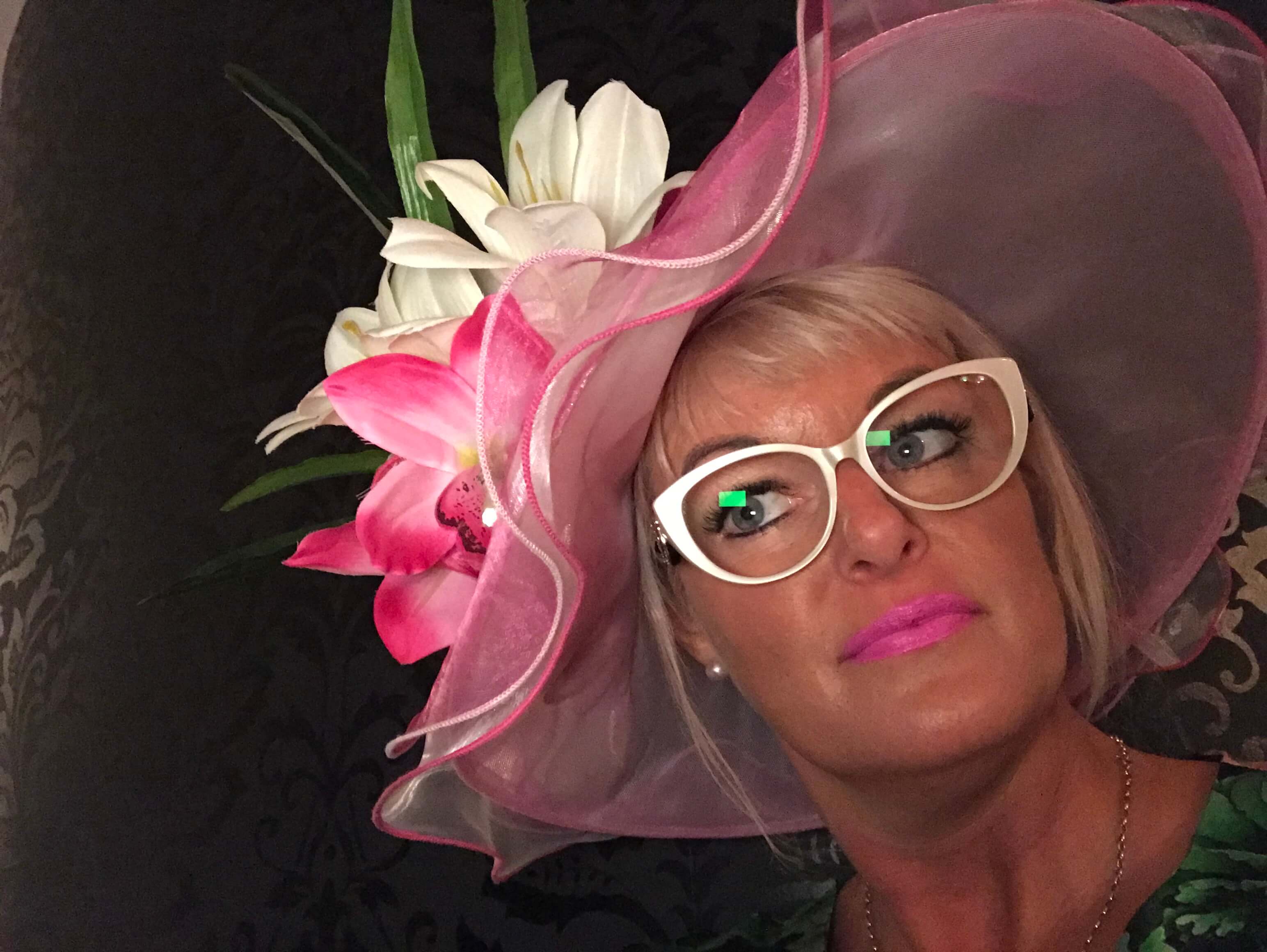 Remember ladies up-cycling is great, Vicki’s Hat is 5 years old and she added flowers and accessories to her hat to tie in with this seasons dress.