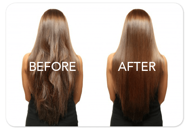 Before and After Keratin service
