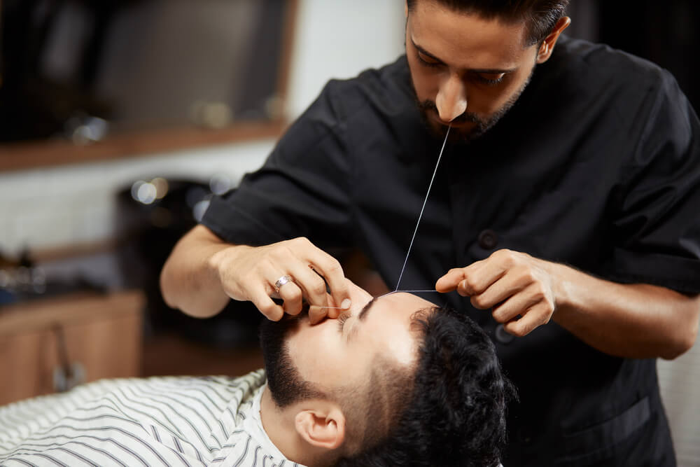 Men Threading Brows