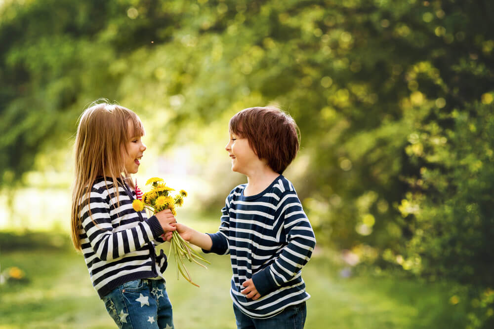 picking flowers from the garden