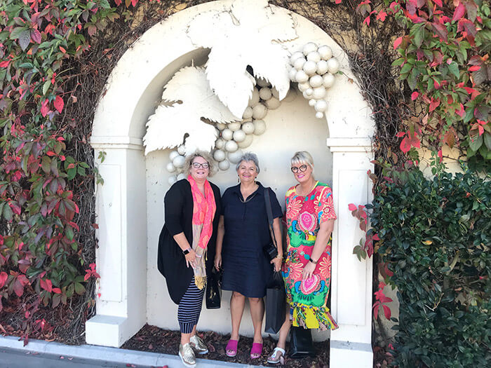 Great friends Phillippa and Cilla and Vicki, at No 1 Vineyard