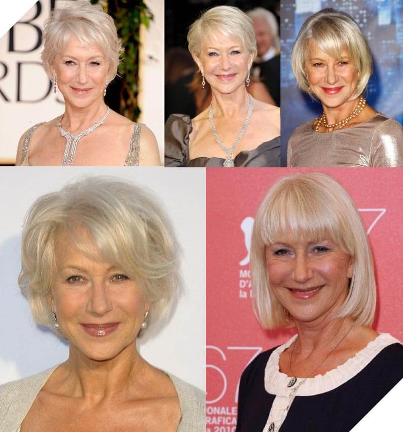 Helen Mirren classy and mature lady who is always changing things up.