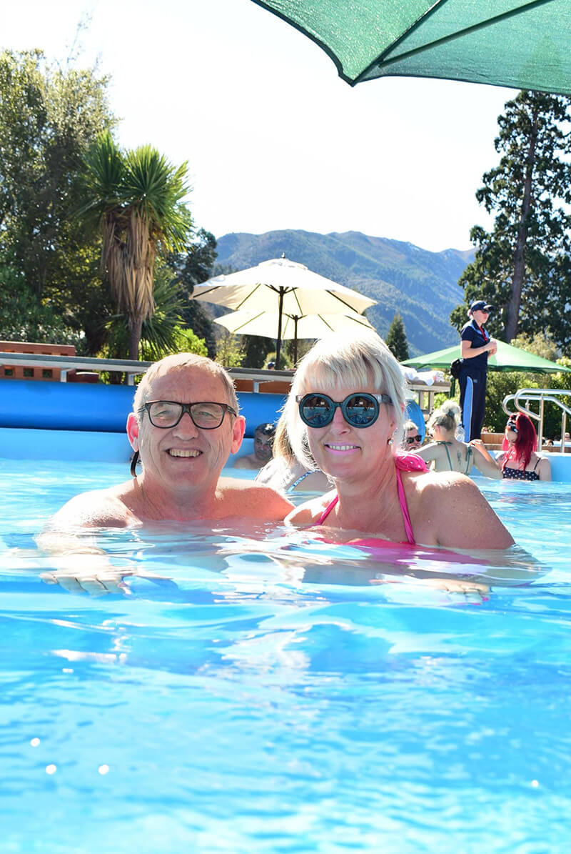 Vicki and Mike at the hot pools