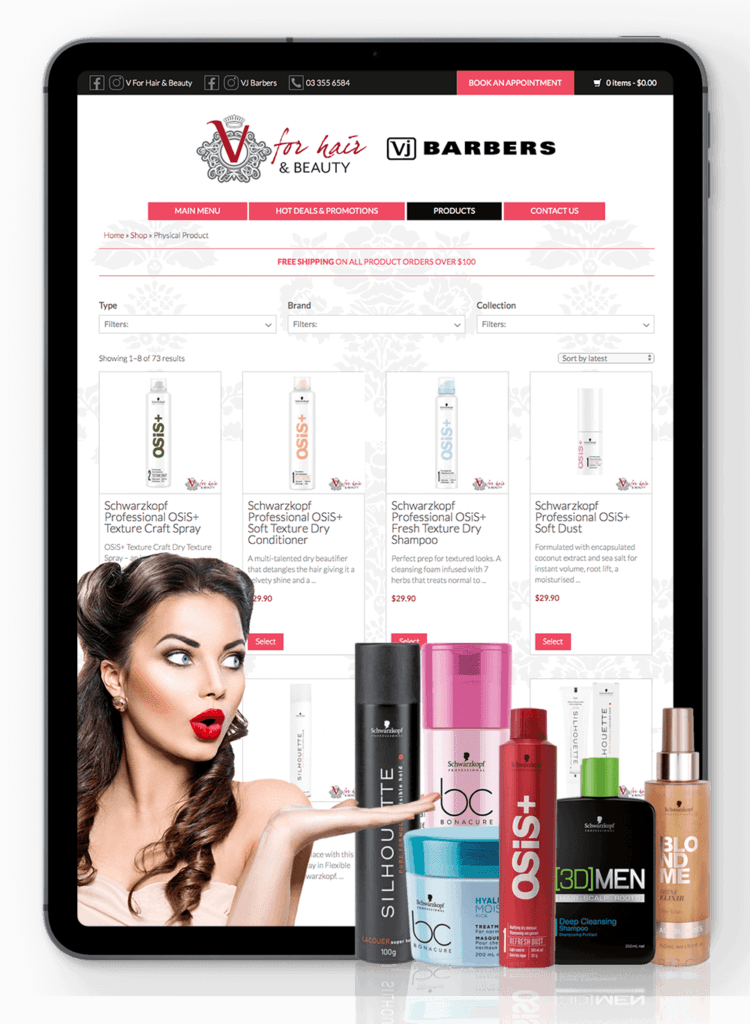Top selling products online V for hair and beauty