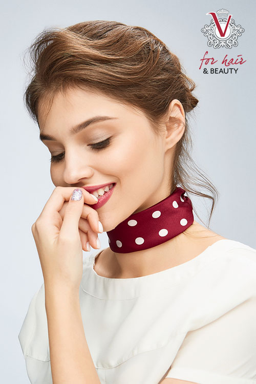On trend neck scarves V For Hair and Beauty Merivale