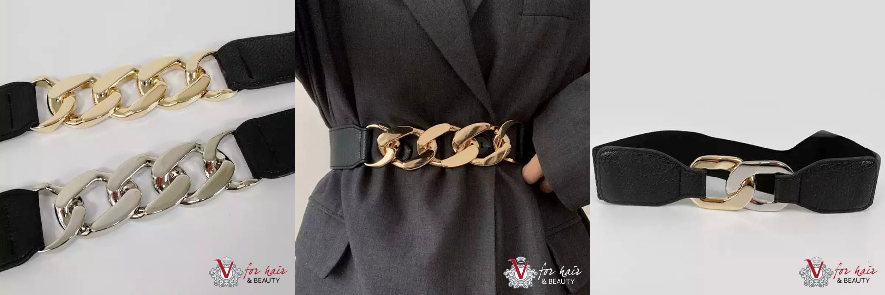 CURB CHAIN BELT COLLECTION from Europe Fashion House V For Hair and Beauty Merivale