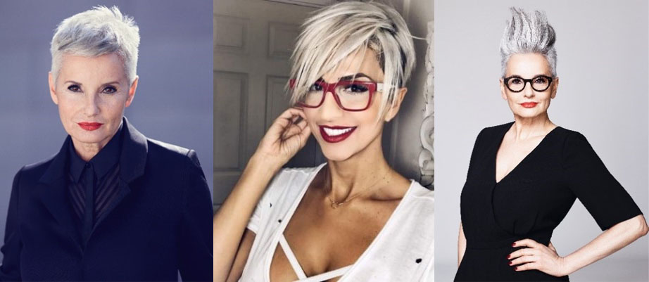 Edgy on trend silver hair