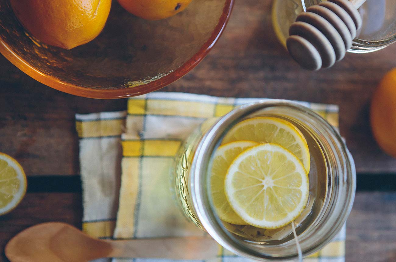 A glass of lemonade