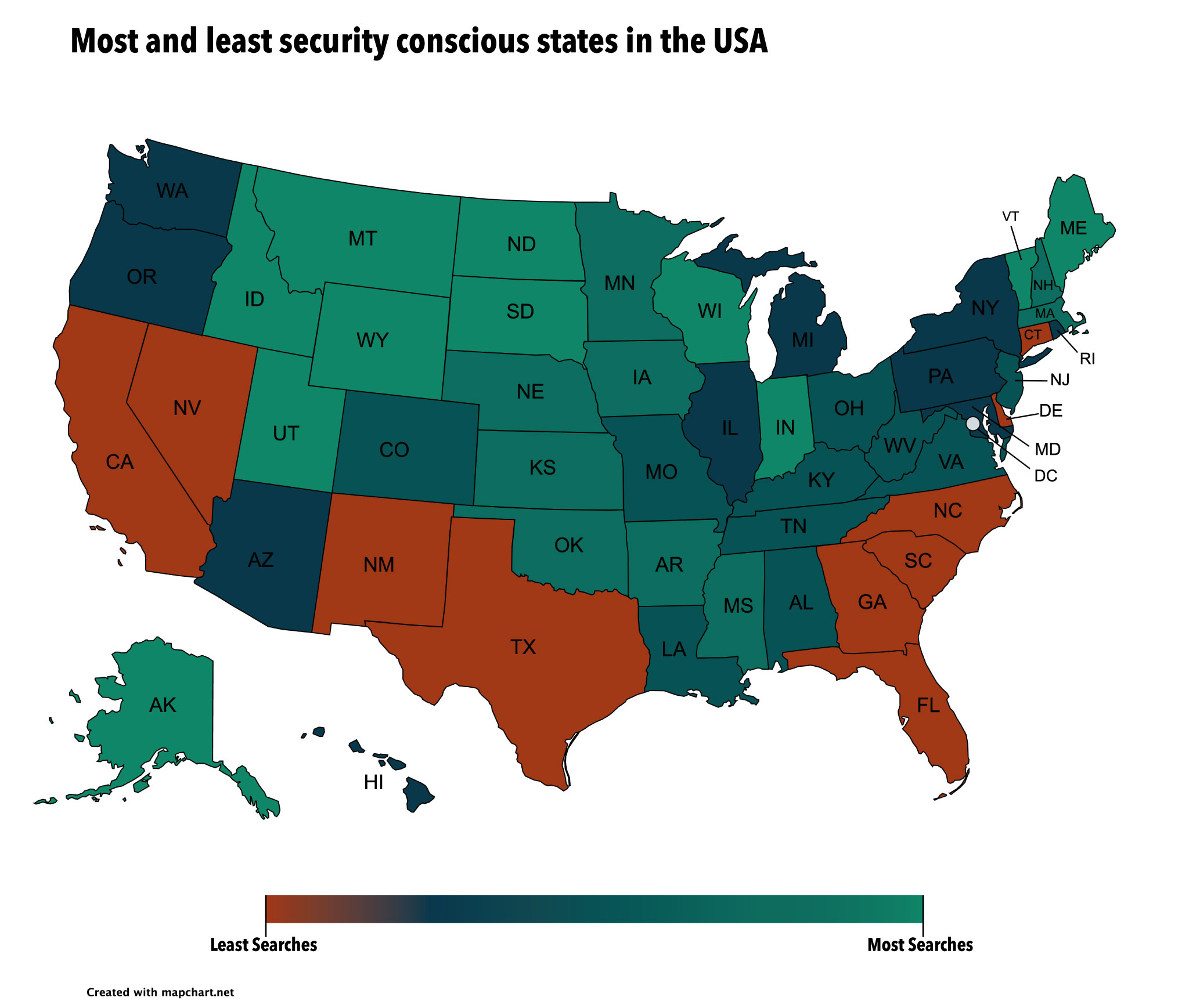 Most and least security concious states USA.jpeg