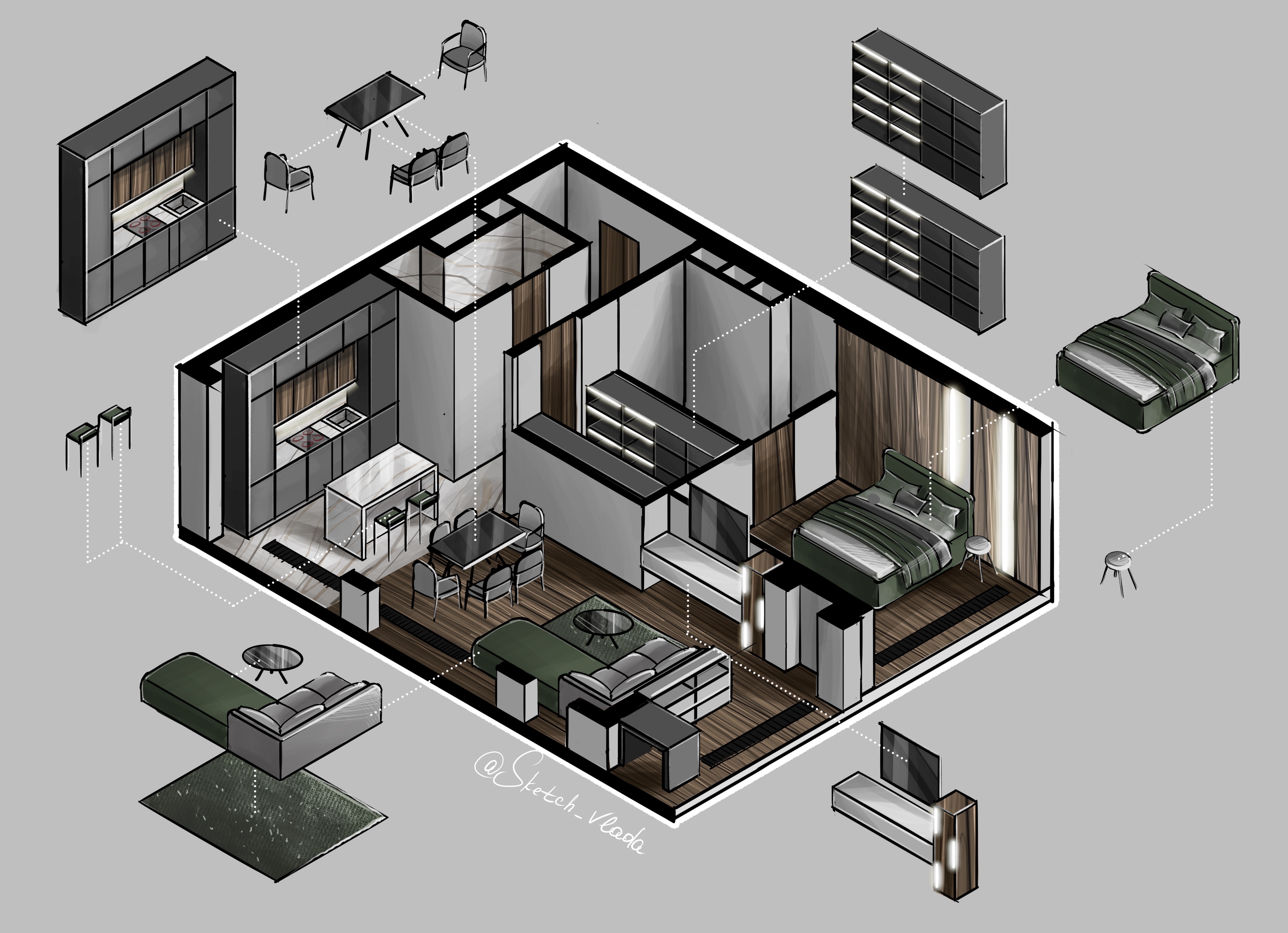 Interior Sketching | Sketch_Vlada