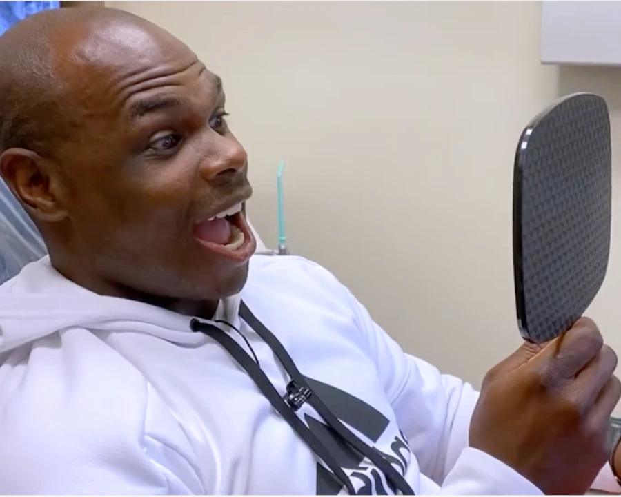 Dental Implant Patient Seeing New Smile 24 Hours After Surgery