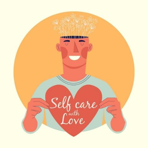 Self care illustration concept