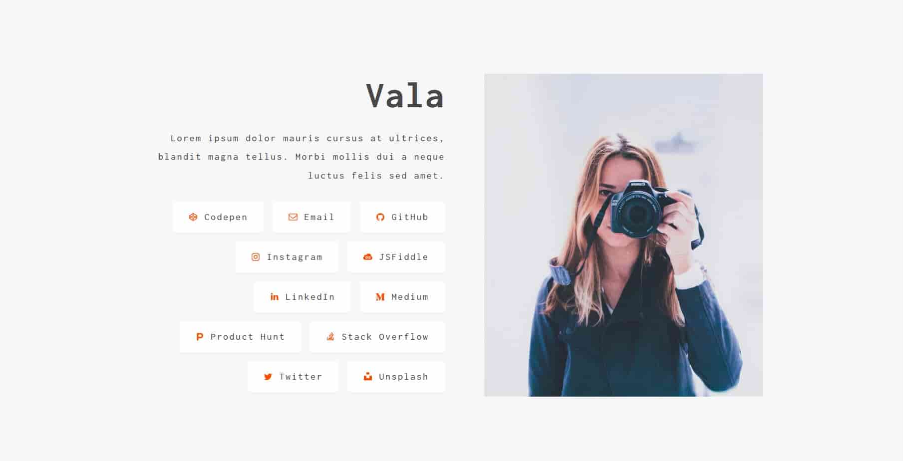 Exemple site créé sur Carrd