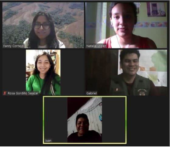 Zoom with Rainforest Partnership and partners in Santa Rosa, Ucayali, Peru.
